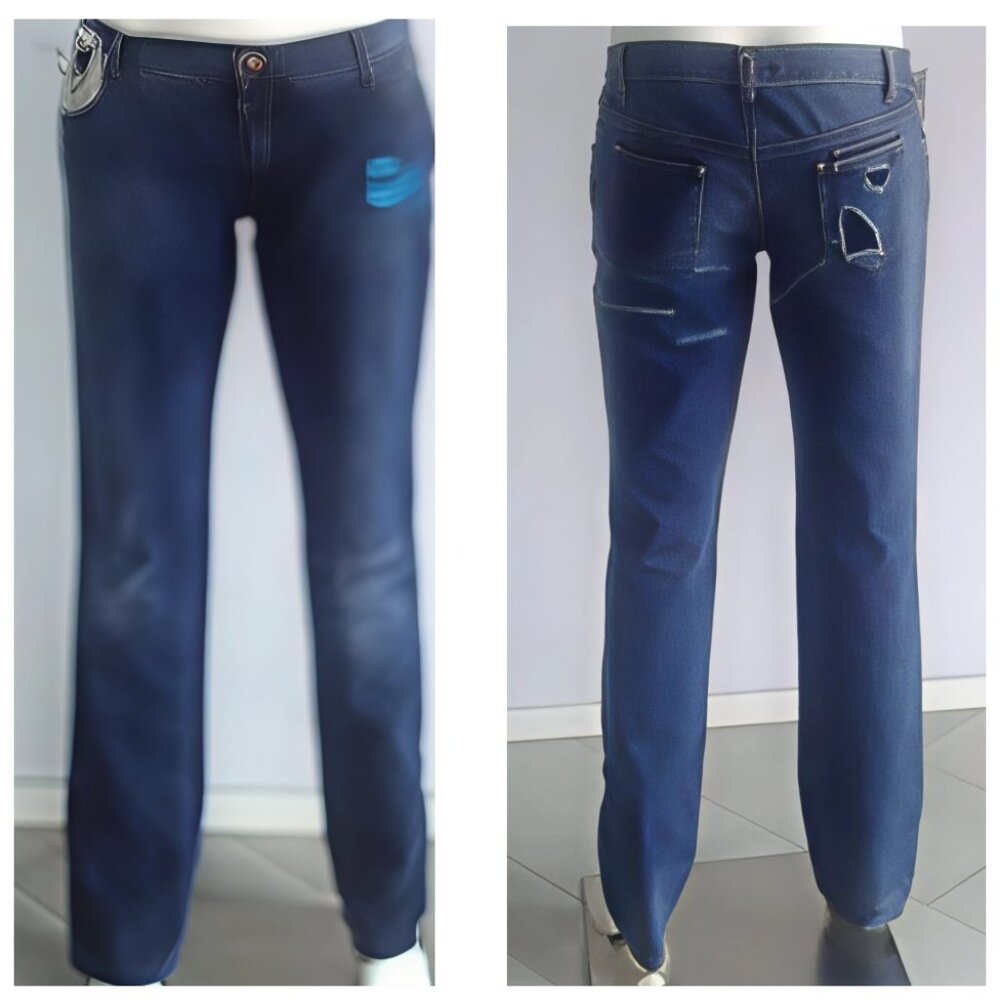 NWT VTG D&G Dolce & Gabbana Straight Leg Distressed Ripped Jeans Size 30